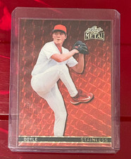 Marketplace image: #1/1 LIAM DOYLE 2026 LEAF METAL STAINLESS RED FLOOD GOLD CIRCLES SUPERFRACTOR SP