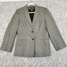Ralph Lauren Women Beautiful Wool Silk Linen Blazer 8 Academia Vtg