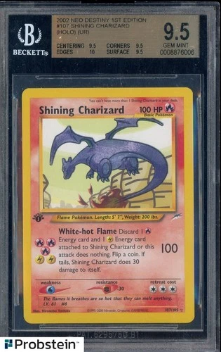 2002 Pokemon Neo Destiny 1st Edition #107 Shining Charizard Holo UR BGS 9.5