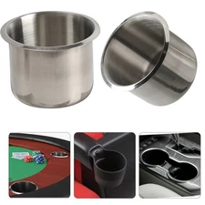 2 x Stainless Steel Cup Drink Holders Mount for Car Truck Marine Boat Camper RV