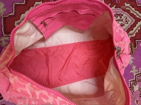 Vintage Victoria Secret Pink Duffle Bag Pink Leopard Print 
