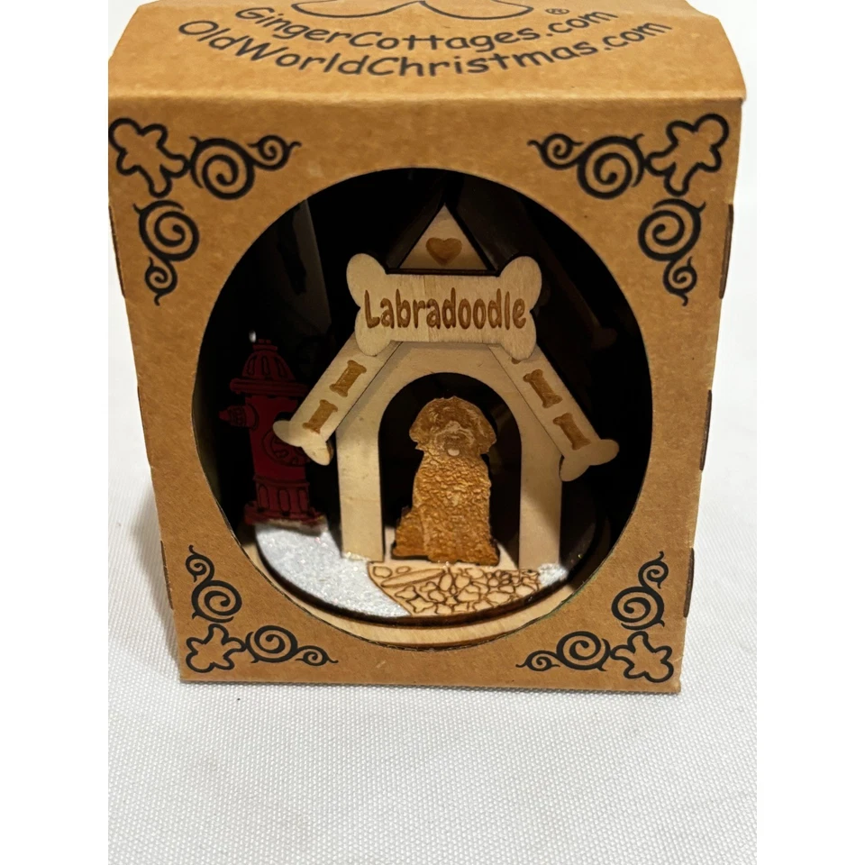 Nuevo Ginger Cottages Viejo Mundo Navidad Labradoodle Perro Casa Adorno Navidad Foto 3 de 4