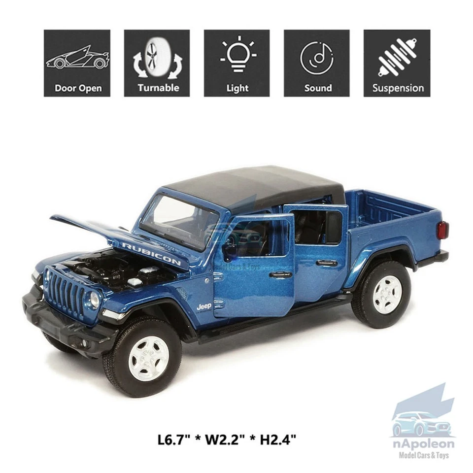 1/32 Jeep Wrangler Gladiator Pickup Modelo Coche Diecast Vehículo Colección Regalo Foto 2 de 4