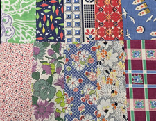 10 BEST Vintage Cotton Prints 1920s Era Quilt Fabric Scraps Nostalgic Remnants