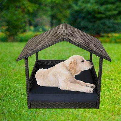 outdoor dog bed with shade