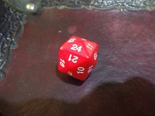 24-Sided Red Polyhedral Die D24 Gaming RPG Tabletop Board Card CCG Game Dice