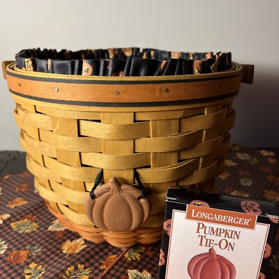 Set Of 4 Longaberger Pumpkin Basket Sets EUC | eBay