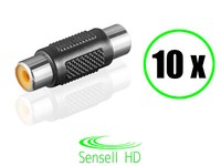 Sensell 10 Audio Stereo Adapter Cinch Rca Buchse Chinch Verbinder Kupplung Hifi