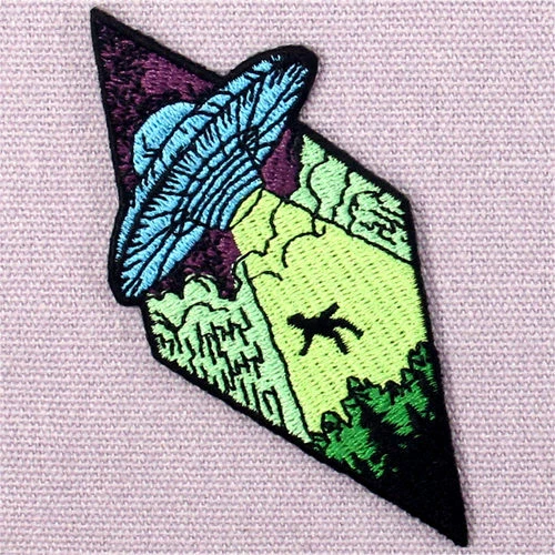 Embroidered Iron Sew On Clothing Patches Badges transfers X-file UFO Alien 876R - Image 4 of 4