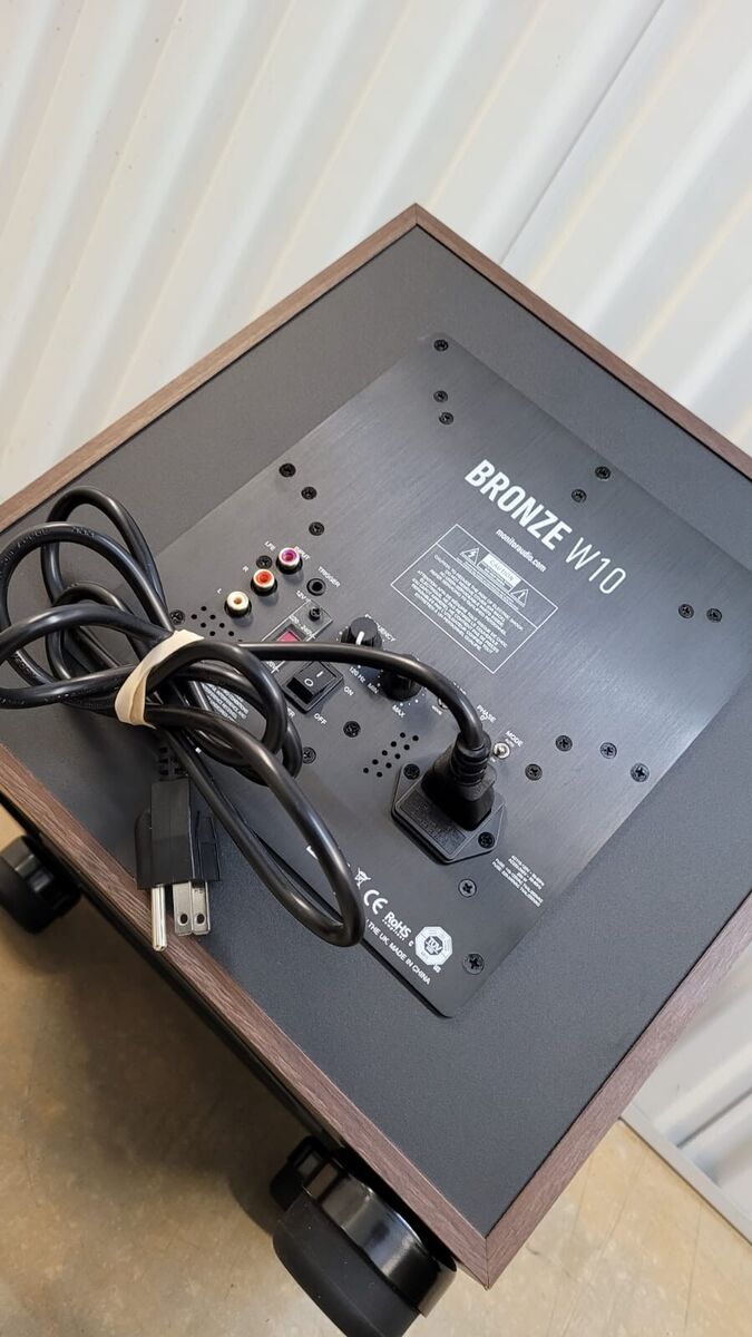 MONITOR AUDIO BRONZE W10 SUBWOOFER(1) WALNUT 6G AND 2 MONITOR AUDIO BRONZE W10 SUBWOOFER(1) WALNUT 6G AND 2