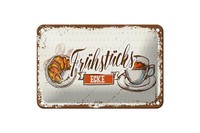 Blechschild Hinweis 12X18 Cm FrüHstüCksecke Deko Schild