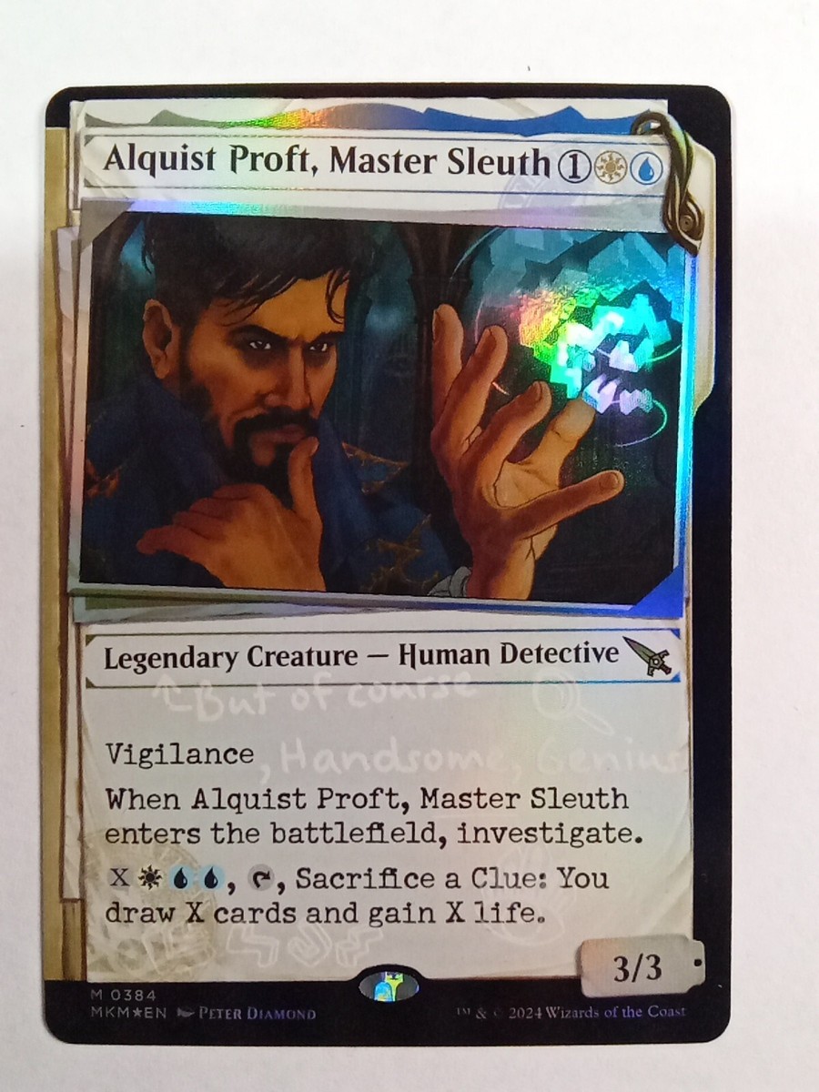 FOIL Alquist Proft Master Sleuth 384 | SHOWCASE INVISIBLE INK | Karlov  Manor MTG