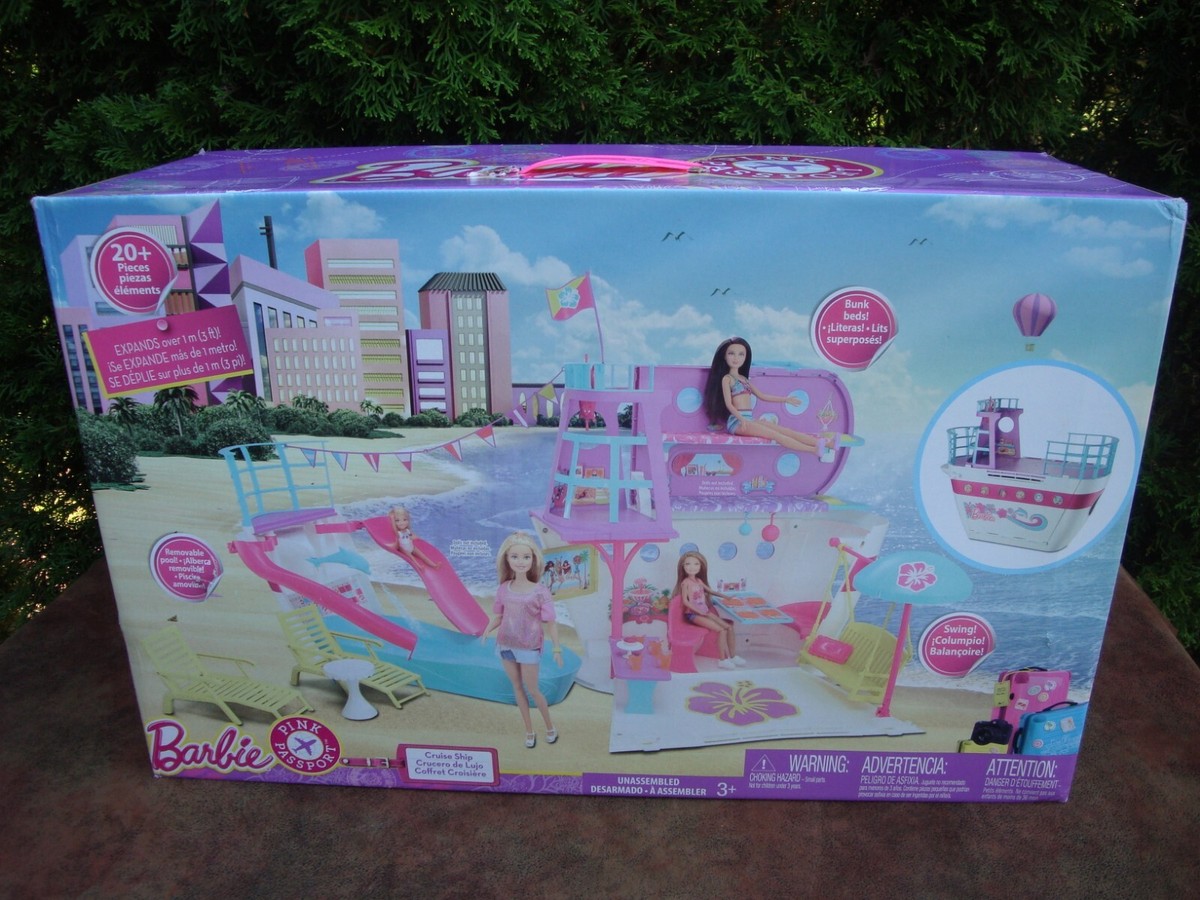 Barbie Pink Passport Cruise Ship (Expands Over 3 Ft) by Mattel
