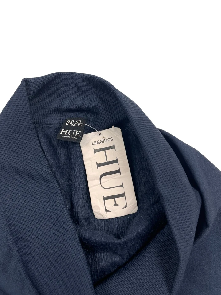 Leggings HUE para mujer M/L azul marino forrados de lana súper ajustados sin costuras al tobillo Foto 4 de 4