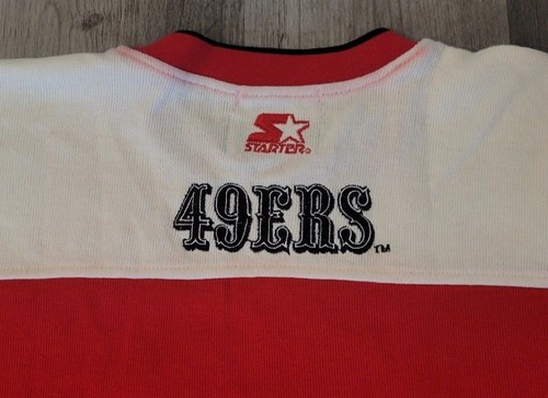 Rare! Authentic 49ERS Big Logo Starter Long Sleeve Sweater size Large - Picture 4 of 8