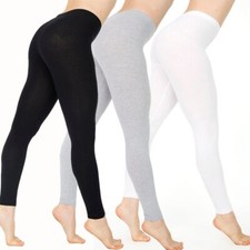 Women Low Waist Leggings Multi-Color Pants Stretch Plus Size Solid Color