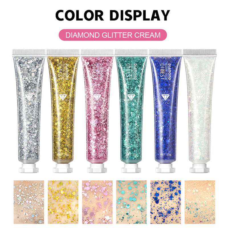 Eyeshadow Glitter Gel Cream Nail Hair Body Face Glitter Gel Art Flash