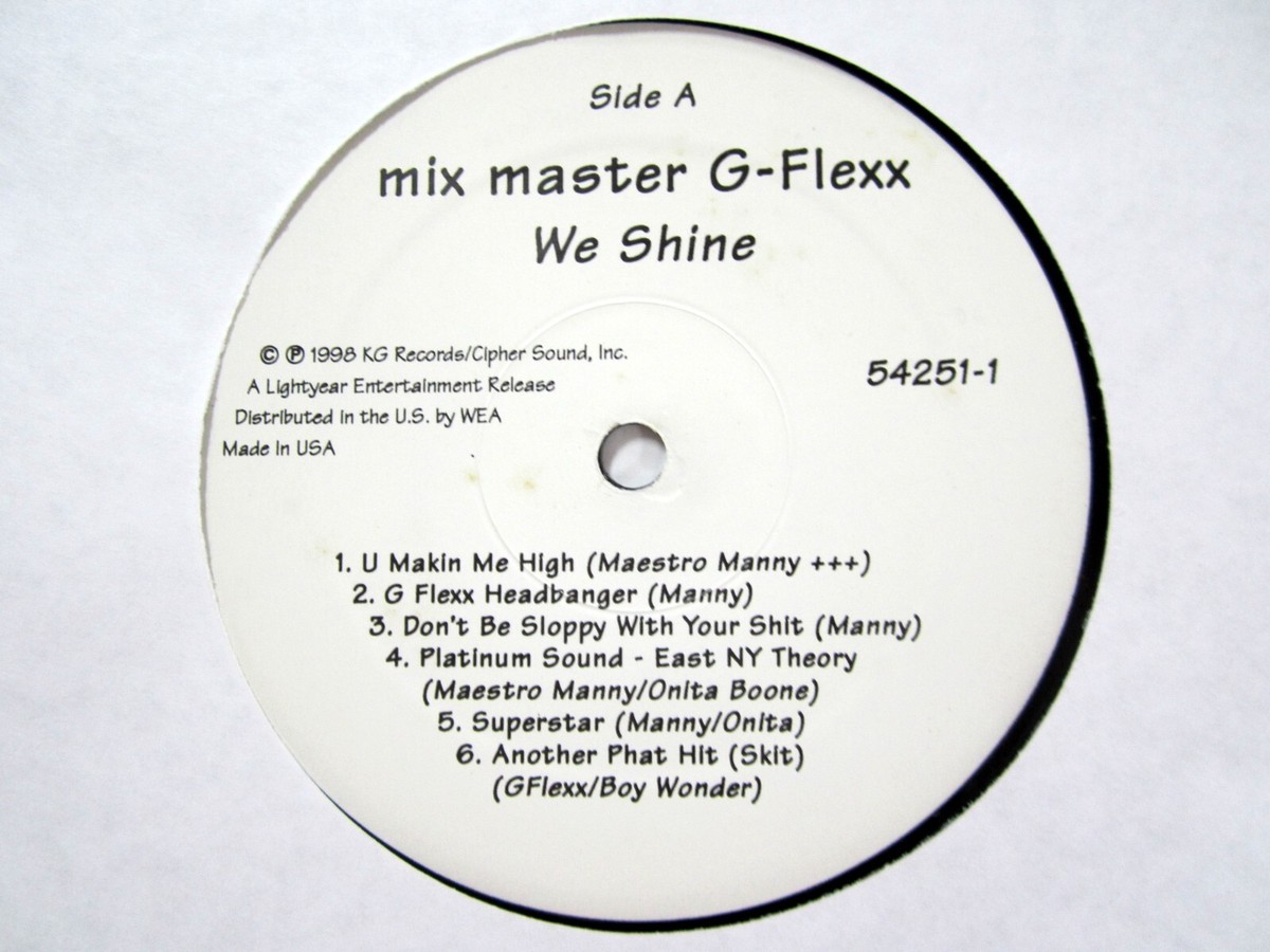 Mix Master G-FLEXX We Shine 2xLP KG RECORDS Near-MINT Conscious 