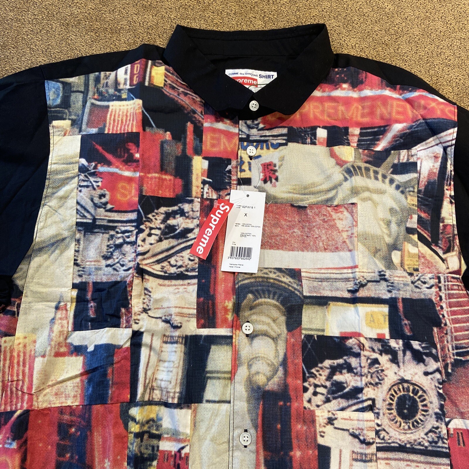 Supreme Garcons Patchwork Shirt Lサイズ