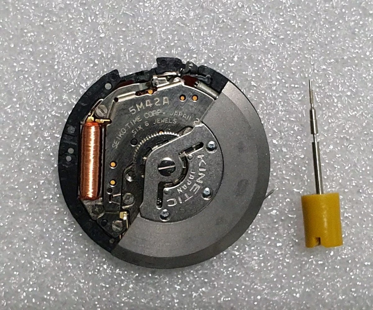 Seiko 5M42 A KINETIC Movement Date Original Seiko Parts
