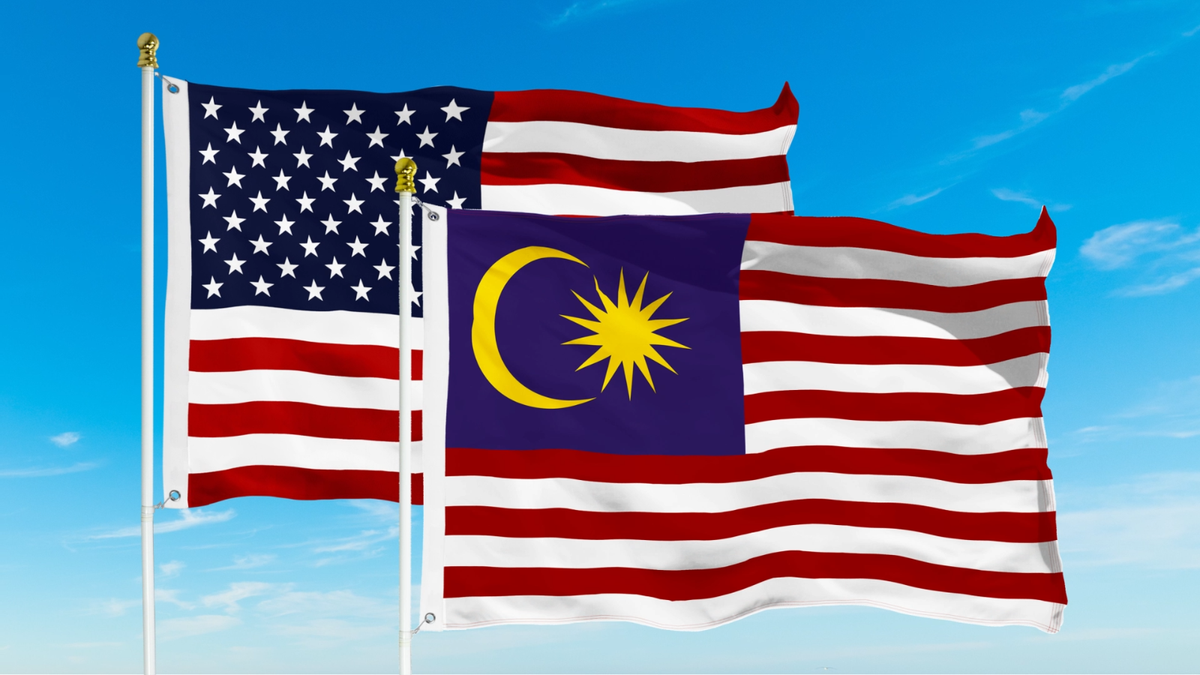 NEW G128 Malaysia Flag and American USA Flag Set 3x5 FT Printed