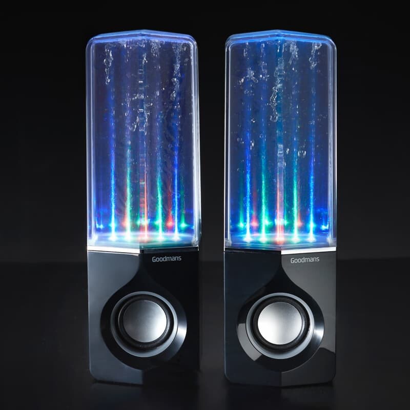 Goodmans Bluetooth Aqua Water Dancing Speakers With Multicolour LED Lights