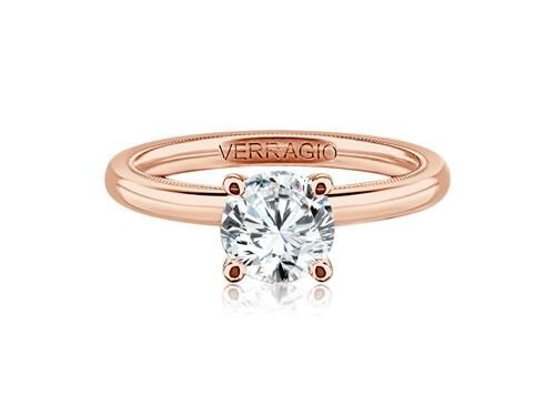 Verragio Engagement Ring SETTING ONLY Rose Gold TR150R4-S - Picture 3 of 4