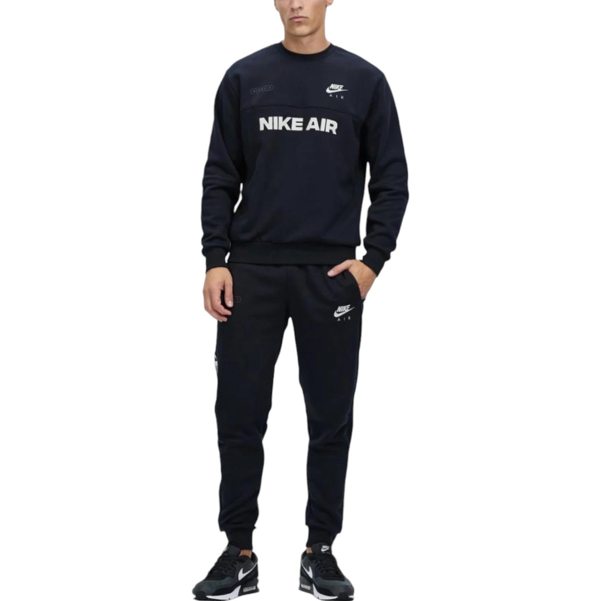 Nike Clothes Nike Fleece Printed Crew Joggers NIKE Mens Full