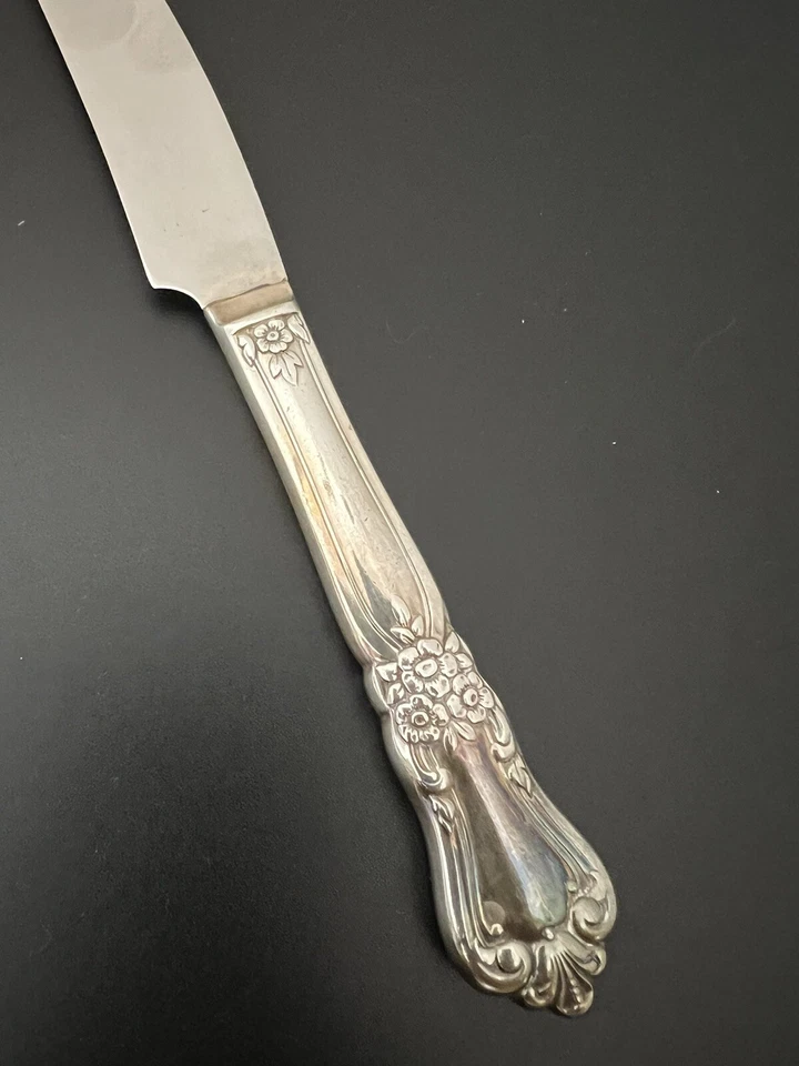 Wm Rogers Oneida Valley Rose Silver plate Steak Knife Cake Knife 9" - Image 4 of 4