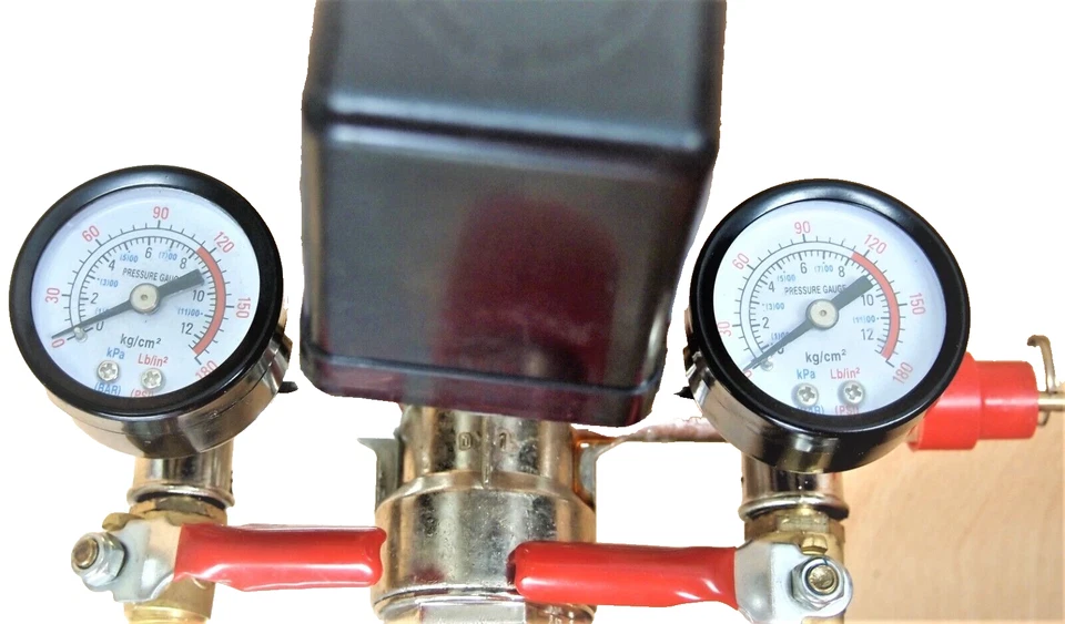 Interruptor de presión del compresor de aire colector regulador manómetros válvulas A832045 Foto 4 de 4