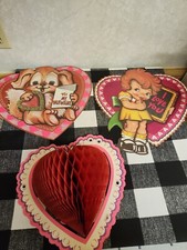 Vtg 1980's The Beistle Co. Die Cut Valentine  s Day Cardboard Decorations