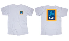 ALDI Supermarket Grocery Store logo White or Black t-shirt Food