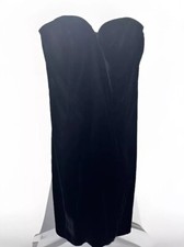 SALE  AJ Bari NWT Vintage Black Velvet Corset Dress SZ 10 Tag Price $170.