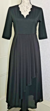 NWT Exclusive brand black half sleeve semi sheer maxi dress, ladies' size S