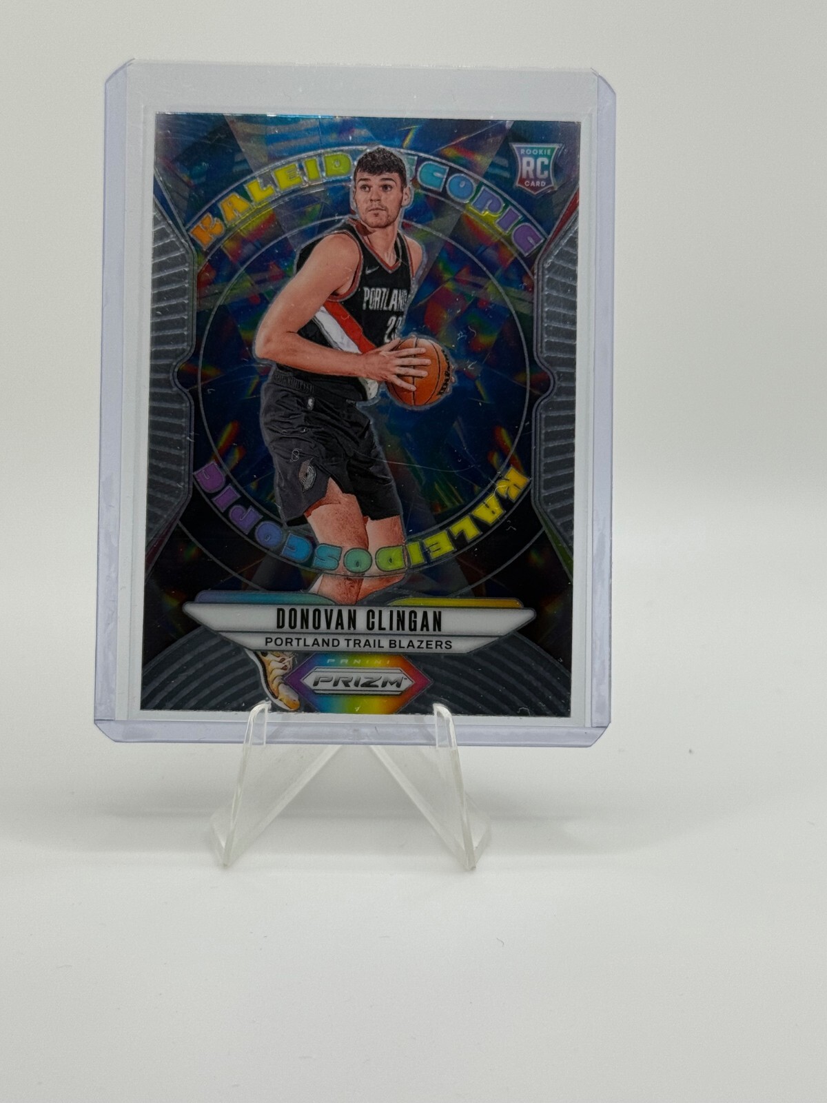 2024-25 Panini Prizm Kaleidoscopic #18 Donovan Clingan RC Rookie Trail Blazers