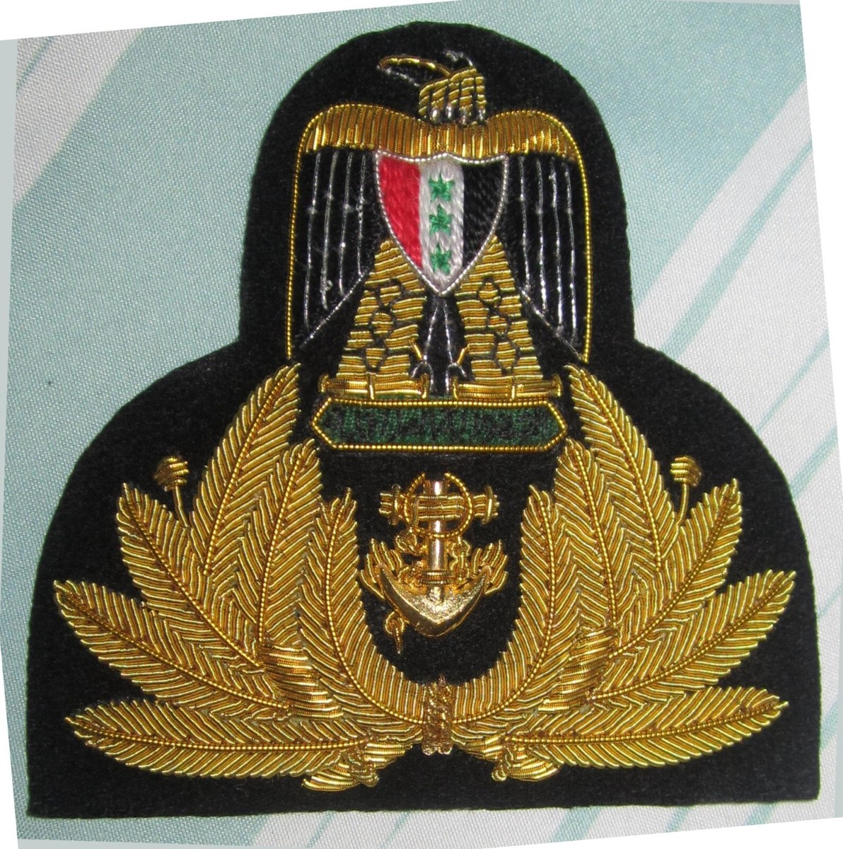 RB大宮アルディージャ NEWERA 950 RBOA EMBLEM NAVY IRAQI NAVY OFFICER HAT CAP BADGE NEW HAND EMBROIDERED FREE