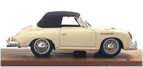 Brumm 1/43 Scale Diecast R118 - 1950 Porsche 356 Cabriolet - Ivory/Black - Picture 3 of 5