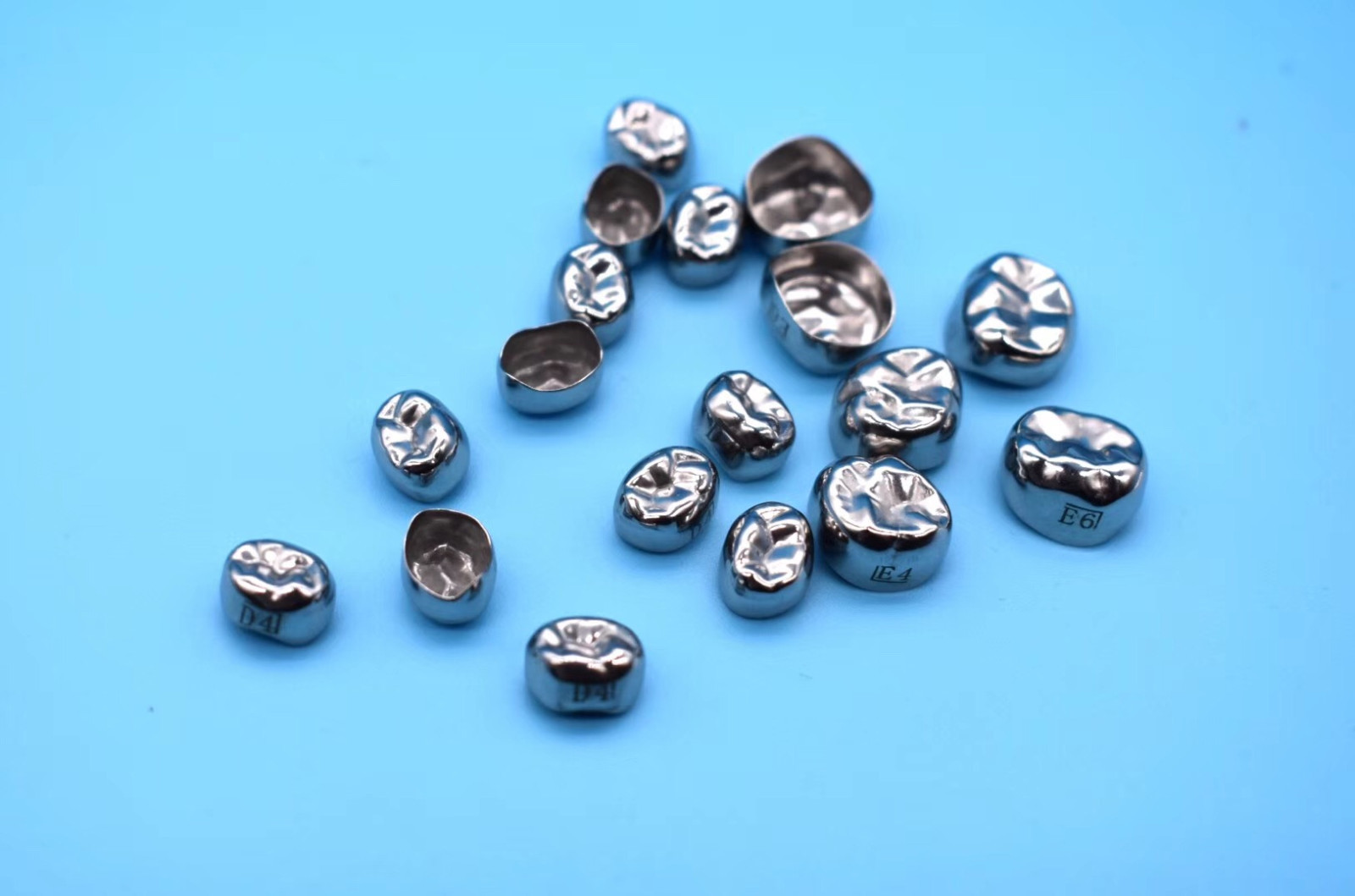 48pcs Dental Kid Primary Molar Crown Stainless Steel Pediatric