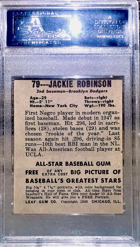 🔥 Hoja Jackie Robinson 1948 #79 PSA 5 EX 🔥 75 aniversario Foto 2 de 4