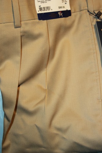 Hart Schaffner Marx Mens New $95 UNHEMMED Expander Fit Dress Pants 42R Brown NWT - Picture 5 of 9