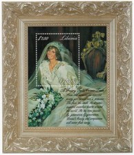 99p SALE: DIANA Princess of Wales (Wedding Dress) Stamp Sheet (Liberia)