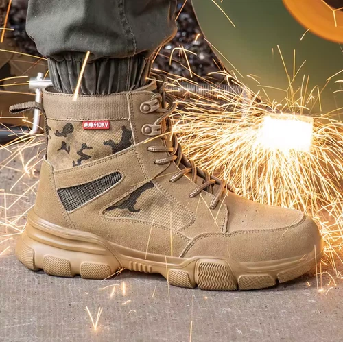 Herren Arbeitsschuhe Unverwüstliche Arbeitsstiefel mit Stahlkappe Pannensicher - Bild 2 von 7