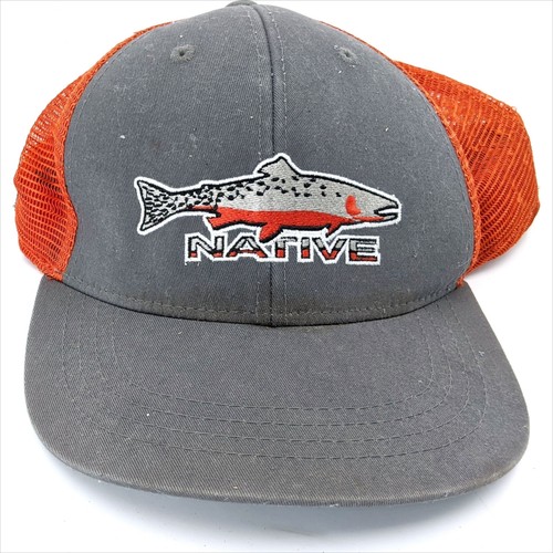 Native Salmon Baseball Hat Cap Lid Mesh 