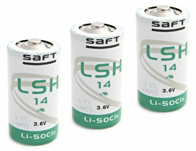 Saft 3 pz Batteria al litio LSH 14 ER-C Li-SOCl2 3,6V Mezza torcia C Allarme GPS