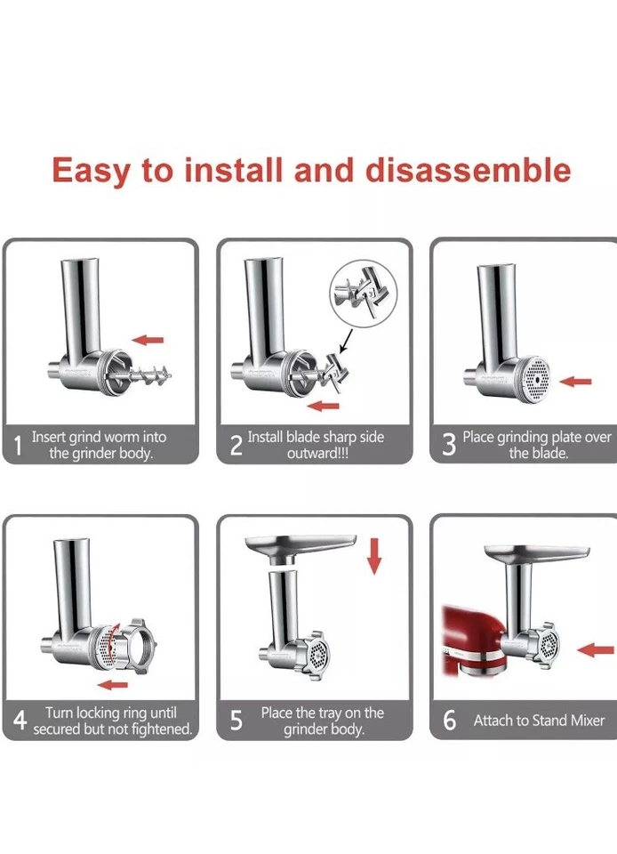 Accesorio para picadora de carne de alimentos para kitchenaid soporte batidora accesorios KitchenAid Foto 3 de 3
