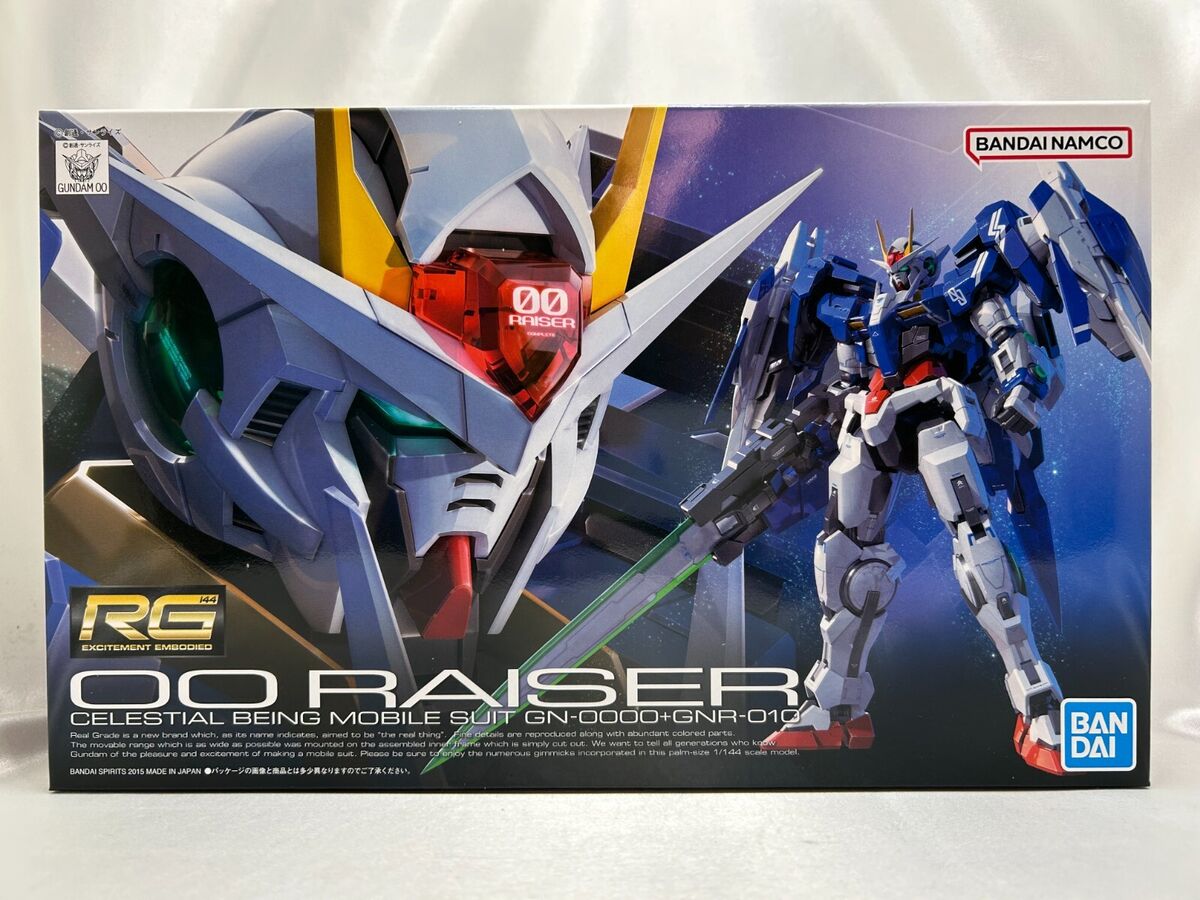 BANDAI RG 1/144 Gundam 00 00 Raiser GN-0000+GNR-010 Plastic