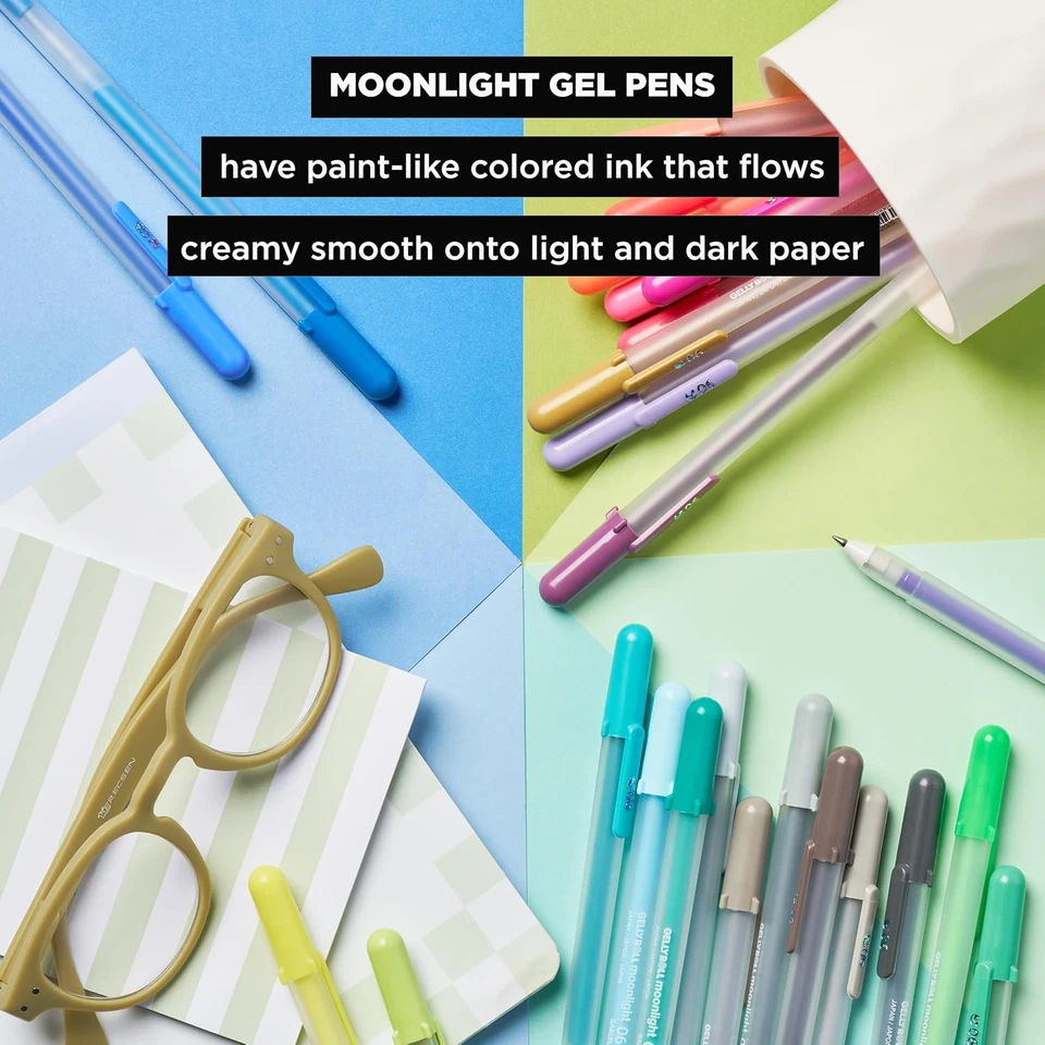 10 canetas de gel SAKURA Gelly Roll Moonlight - caneta de tinta ousada para diário, arte ou D - Imagem 4 de 4