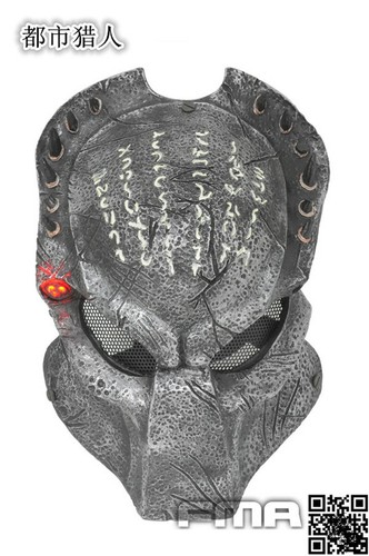 FMA Alien Predator Glow Light Mask Helmet Cosplay Prop CS COS Halloween Mask - Picture 6 of 13