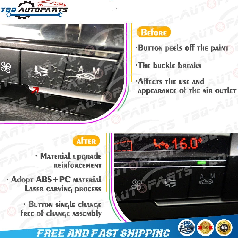 Botón reproductor de CD de ventilación de aire acondicionado para BMW 118i 120i 125i 128i 2011-2018 Foto 3 de 4