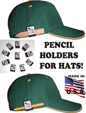 HAT CLIP PENCIL HOLDERS 10 BLACK for cap visor mechanic carpenter craftsman